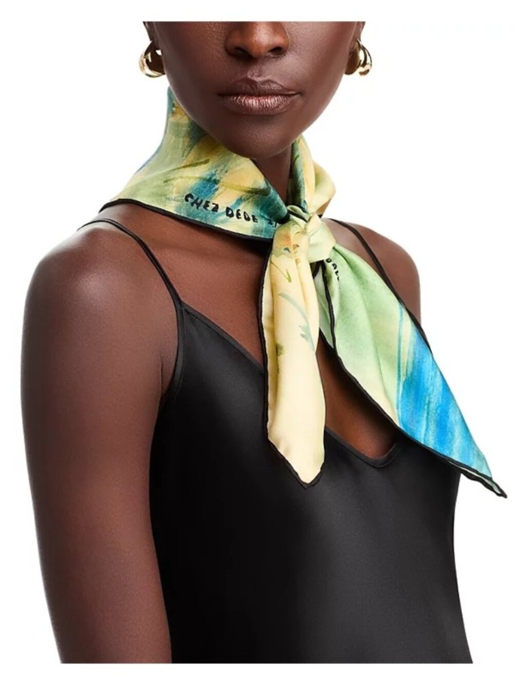 NWT Chez Dede Special Edition Silk Scarf Multi Womens Size 25.5"W x 25.5"L